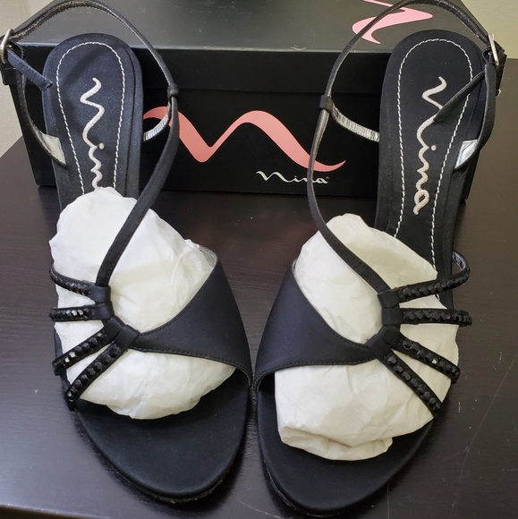 Nina Strappy Rhinestone Heels - Picture 11 of 14